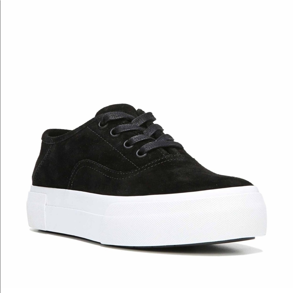 NEW Vince Copley Platform Sneaker in Black Suede - Picture 3 of 4